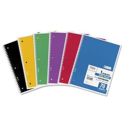 Mead Spiral Bound Notebook Perforated Legal Rule 8 x 10 1/2 White 70 Sheets