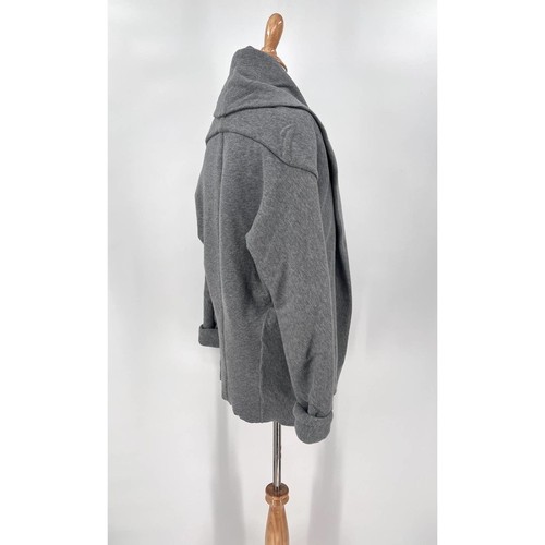 ENZA COSTA Jacket Womens Small Heather Gray Puffy Padded Open Shawl Collar NEW - Picture 3 of 10