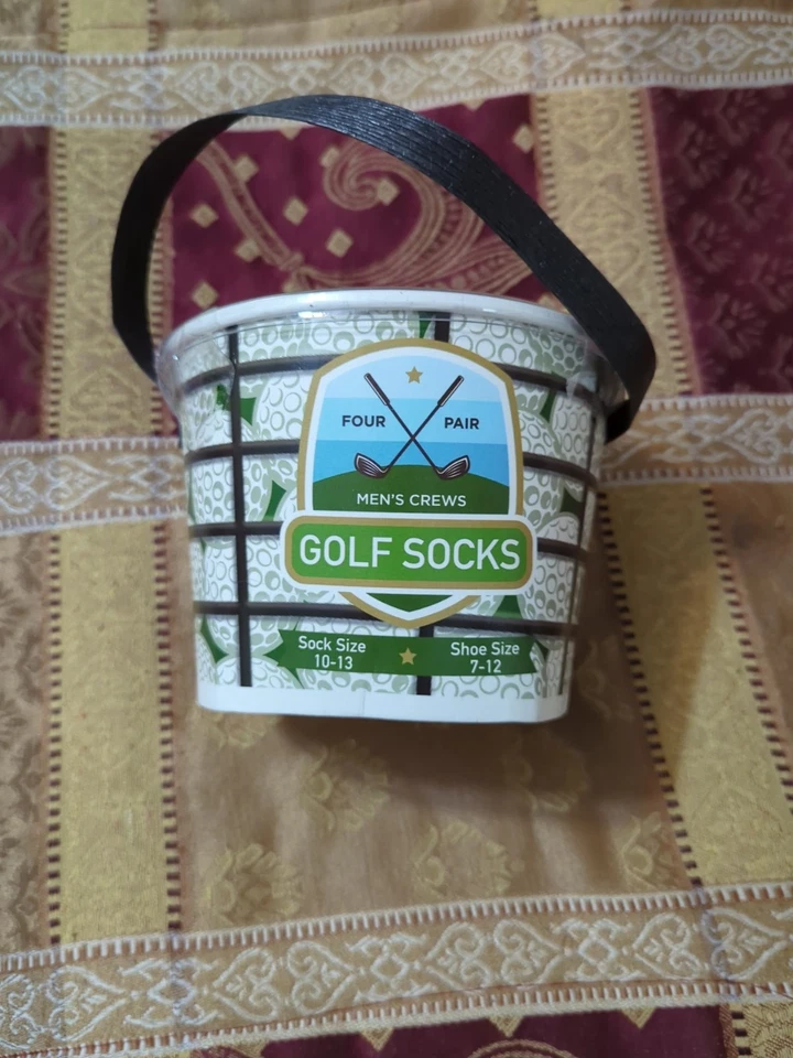 Calcetines de golf en un cubo para hombre talla 7-12, calcetín talla 10-13 (4 pares) Foto 3 de 3