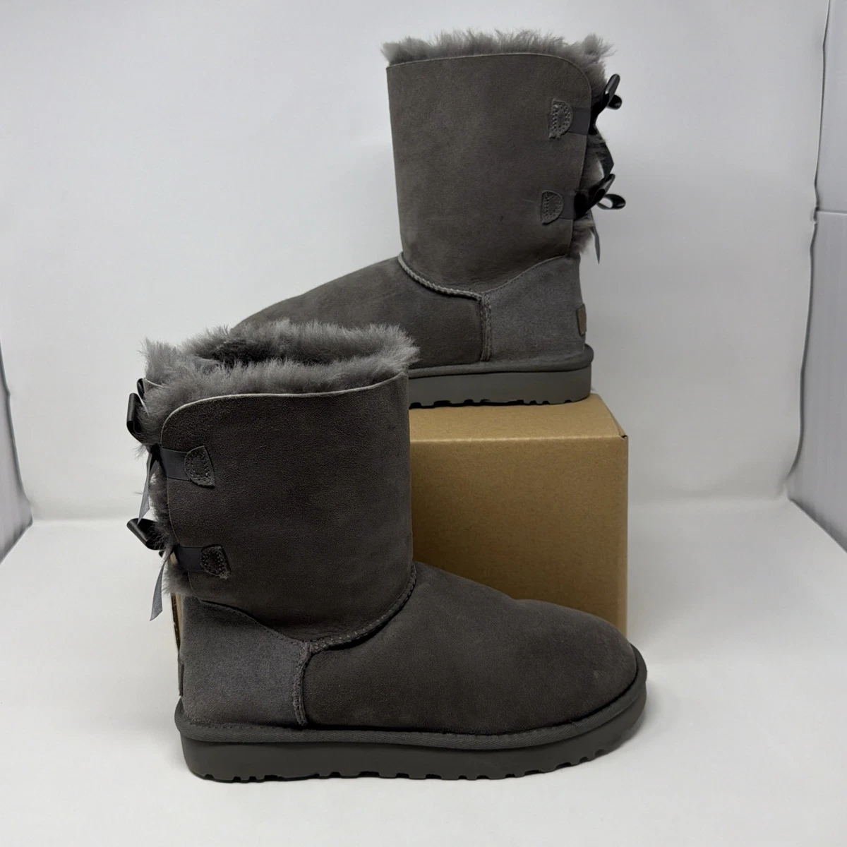 UGG Australia Bailey Bow II Gray Boots for Women for sale | eBay