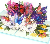 3D Pop Up Geburtstagskarte Schmetterling Mit Umschlag FüR Frauen MäNner