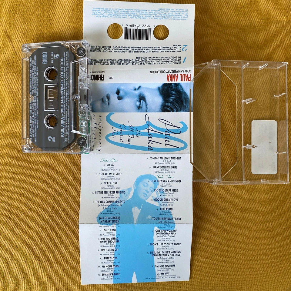 30th Anniversary Collection by Paul Anka (Cassette, Nov-1985, Rhino (Label)) - Image 3 of 4