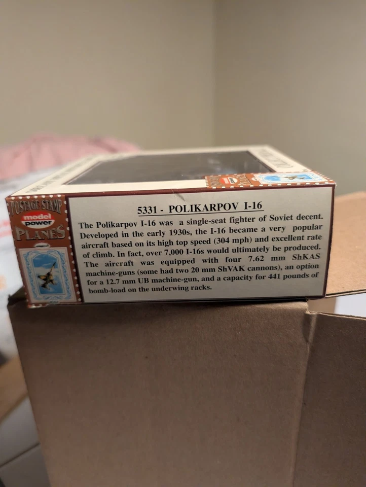 Model Power Postage Planes No.5331 Polikarpov I-16 Diecast - Image 4 of 4