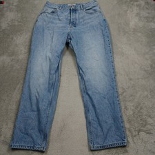 Everlane Jeans Womens 31 Blue 90s Cheeky Straight Organic Cotton Button Fly