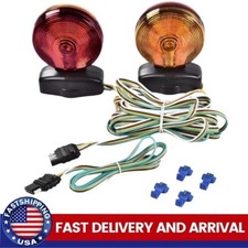 12v Magnetic Towing Tow Light Trailer Rv Tow Dolly Tail Towed Amberred Lamp Us 12v Magnetic Towing Tow Light Trailer Rv Tow Dolly Tail Towed Amberred Lamp Us