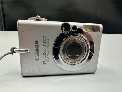 Canon PowerShot S500 Digital ELPH PC1084 Camera w/ Battery.  Bad Sensor.       H