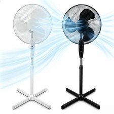 16 Inch Floor Standing Pedestal Fan Oscillating Air Cooling Electric 3 Speed 45W