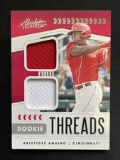 2020 Panini Absolute Rookie Threads Dual Patch - Aristides Aquino #RTD-AA Reds