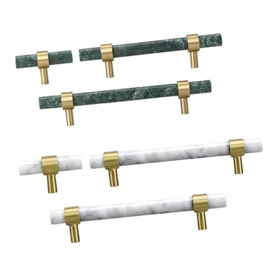 Cabinet Handle Elegant Marble Cabinet Pulls for Cupboard Bathroom Furniture - Image 1 of 2