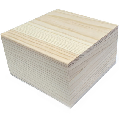 Dekorative Holzkiste aus Kiefer mit funktionalem Bajonettverschluss zur Sicherhe