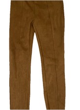 Brown Anthropologie Faux Suede Leggings Womens 29 Ankle Zip Soft Comfy