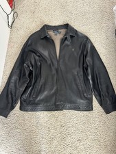 Vintage Polo Ralph Lauren Leather Jacket With Nice Brown Material Inside