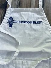 Le Cordon Bleu Chef Apron White Culinary French Institute 100% Cotton