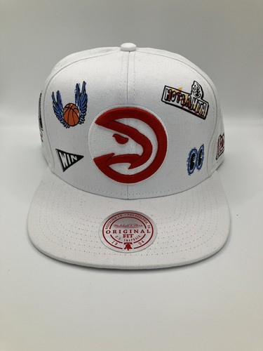 Offizielle Mitchell & Ness NBA Atlanta Hawks handgezeichnete AOP Snapback Mütze, Kappe, neu - Bild 1 von 5