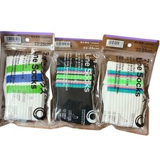 FamilyMart Line Socks Unisex 3 Pairs Set 22-25cm Antibacterial Spring Color Stri