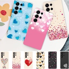 Tough TPU Case For Samsung Galaxy A36 A15 S24 FE S25 S26 Heart Print Phone Cover