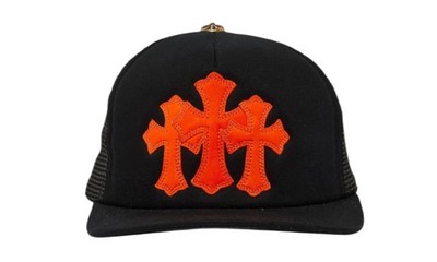 Chrome Hearts St. Barth's Cemetery Exclusive Trucker Hat Black/Orange