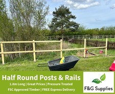 Wooden post and rail packs for a 2 rail fence fencing - just choose the length!