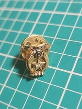 Vtg Freemason Masonic Shriner 2000 Ben Ali Shrine Logo Gold Tone Lapel Pin