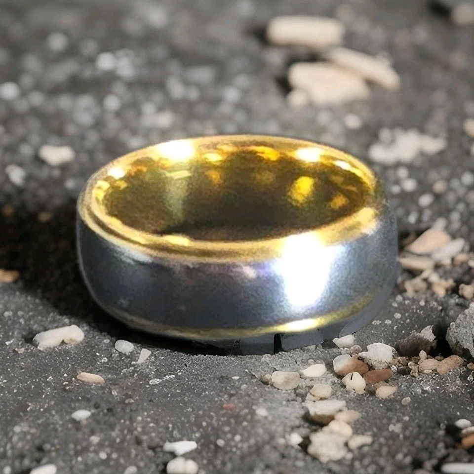 Mens 2 Tone Wedding Band — 第 4/4 张图片