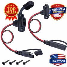 2Pcs SAE Quick Connector Harness SAE Adapter 1FT 12AWG Male Plug to Female Cable