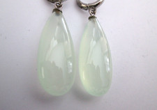 925 Silber Ohrringe mit Prehnit - Pampeln Einzelanfertigung, ungetragen