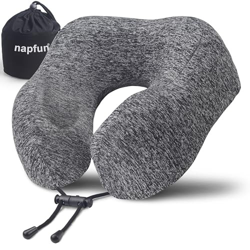 Premium Memory Foam Travel Neck Pillow for Airplane Comfort