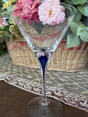 Orrefors Sweden Crystal Intermezzo Blue Martini 