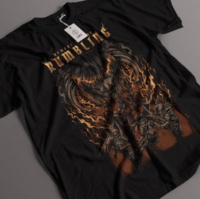 Anime Attack On Titan The Rumbling Black T Shirt Size S - 5XL