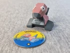 Vintage Pokemon Porygon Figure Audley Tomy 1998 Battle Coin Pog Collectible Toy