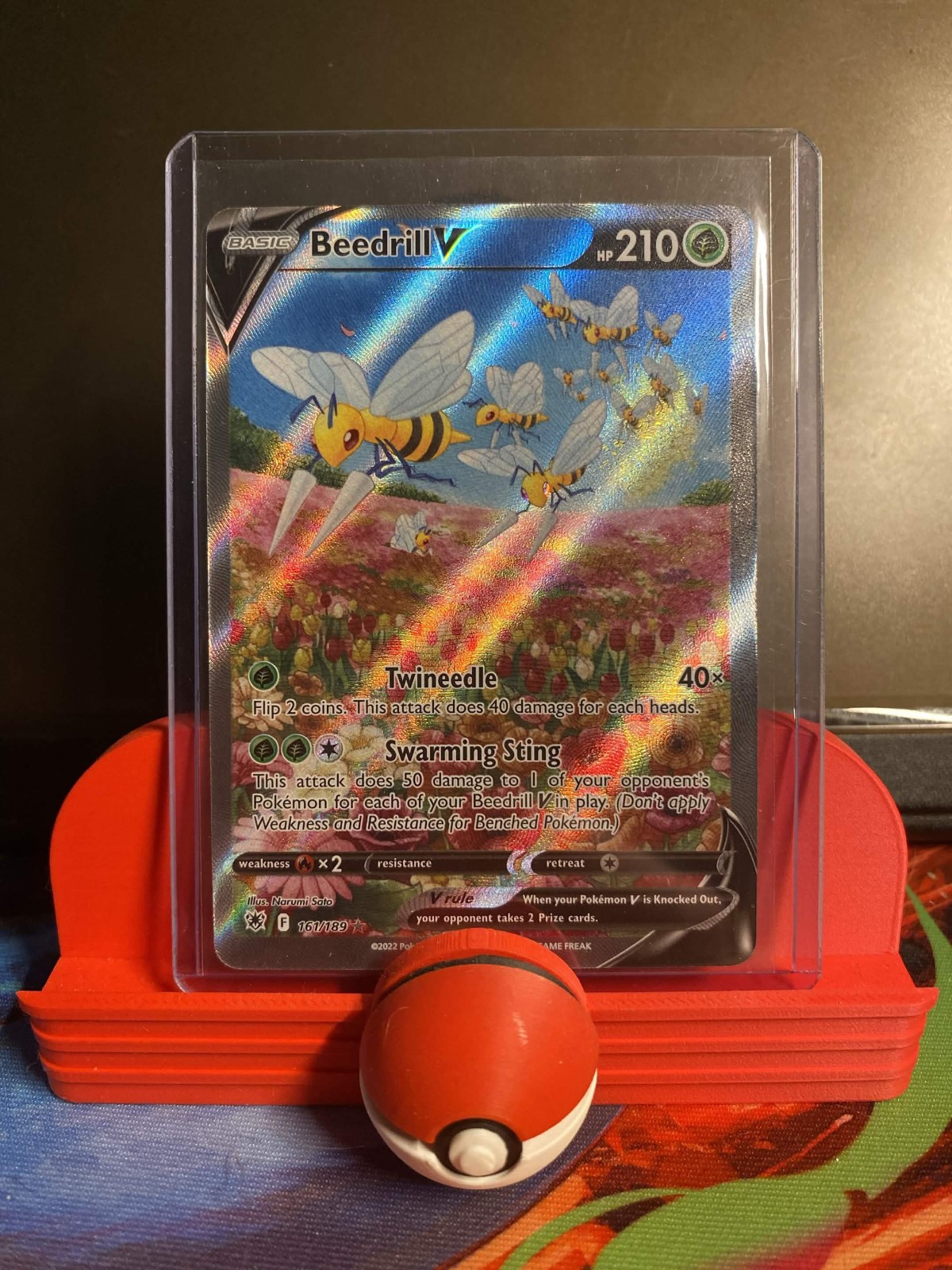 Beedrill V (Alternate Full Art) 161/189 Astral Radiance Holo NM MINTY