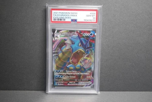 PSA 10 Gem Mint Gyarados VMax #029/203 Evolving Skies 2021