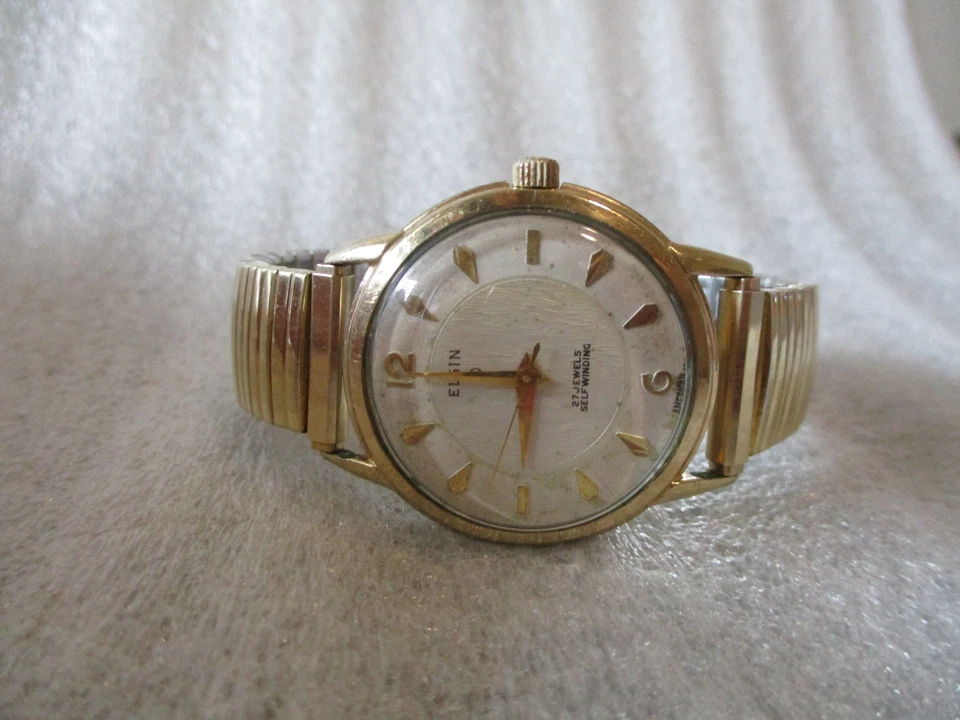 RELÓGIO MASCULINO VINTAGE ELGIN 27j corda automática 761 EUA-FUNCIONA BEM/PRECISA DE SERVIÇO- LEIA - Imagem 3 de 4
