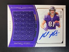2018 National Treasures Rookie Material Signatures RPS /49 Hayden Hurst Auto RC