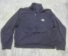 The North Face Pullover Womens L Navy 1/2 Zip Fleece Outdoor Pockets SPOTS