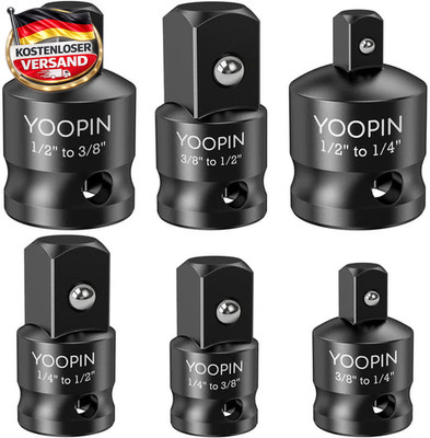 Stecknuss Adapter Set 6-tlg. für Drehmomentschlüssel, Ratschen, Effizientes Arbe