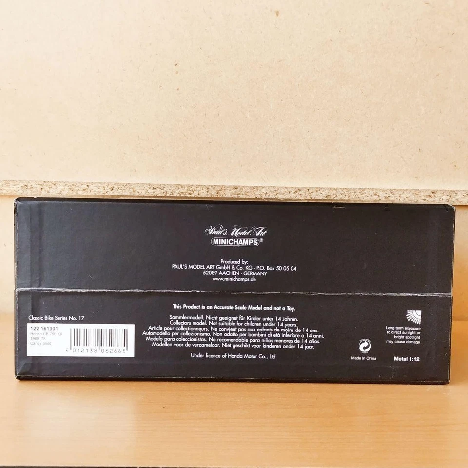 Minichamps Honda Cb750 Diecast Modelo Moto Réplica Exhibición Coleccionable Foto 3 de 4