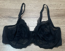 Adore Me Bra Women 42D black Underwire Unlined Lace Cups