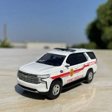 1:64 White Chevrolet Tahoe SUV Diecast Metal Model | Off-Road Adventure Vehicle