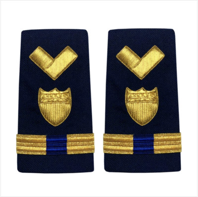 GENUINE U.S. COAST GUARD SHOULDER BOARD: ENHANCED WARRANT OFFICER 4 MATERIAL MAI