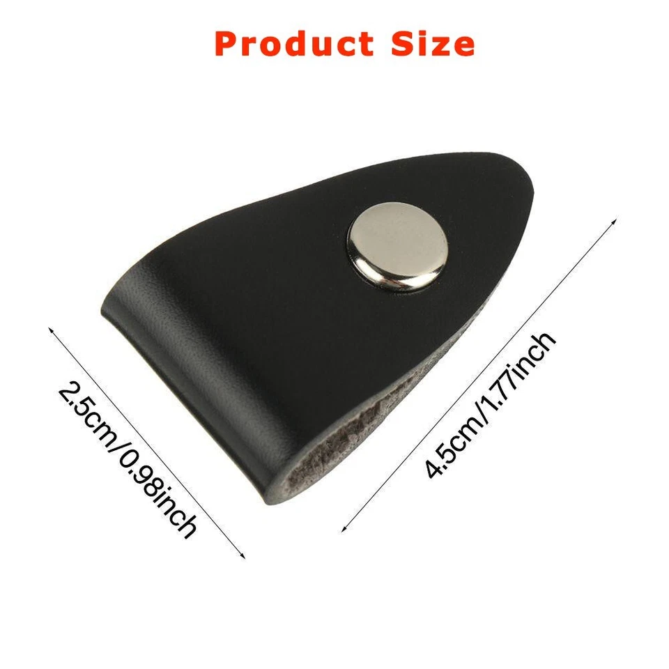 Correa de cable de datos de cuero PU, organizador de cable para auriculares, clip - tipo bobinadora de cable Foto 3 de 4