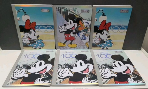 Posten 6 Disney 100 Jahre Mickey Schule Komposition Notizbücher je 50 Seiten Aufkleber  - Bild 1 von 13