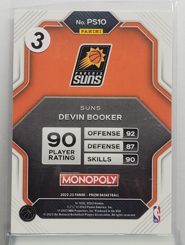 2022-23 Prizm Monopoly #PS10 DEVIN BOOKER NBA Phoenix Suns Basketball S3 - Foto 2 di 2