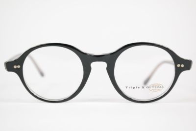 Vintage Triple X Optical T106 511 46[]21 145 Schwarz oval Brille eyeglasses NOS