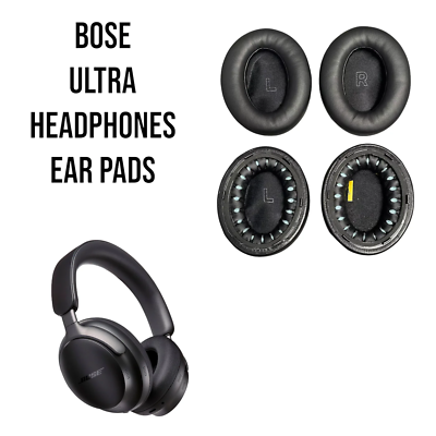 要パッド装着 BOSE QUIETCOMFORT 35 BLACK Bose QuietComfort Ultra Ear Pads Cushion Replacement (Black