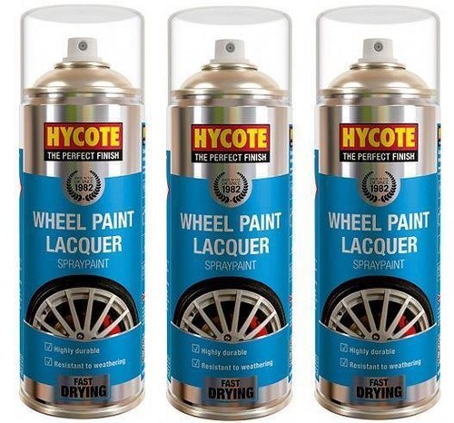 3x Hycote Fast Drying Wheel Rim Lacquer Aerosol Spray Paint 400ml XUK405 Car - Picture 5 of 9
