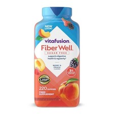 Vitafusion 220 Fiber Well Gummies Sugar Free, EXP 02/2027