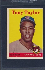 1958 Topps #411 Tony Taylor Cubs EX 58T411-82515-1