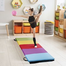 Gymnastics Gym Mat 2.5'X6'X1.2" Folding Fitness Yoga Workout Tumble Mat w/Handle