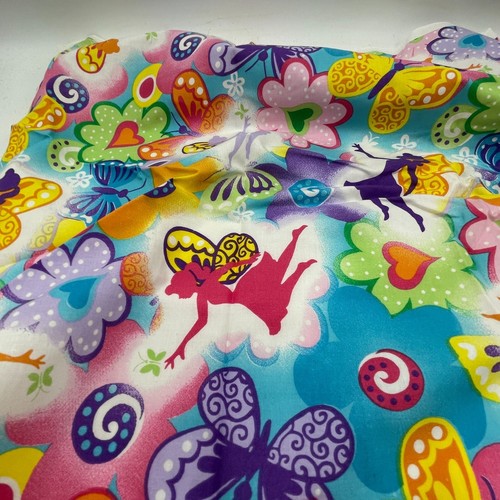 1 Yard Concord Pixie Fairy Tinker Belle Fabric Pink Blue Purple Children Nursery